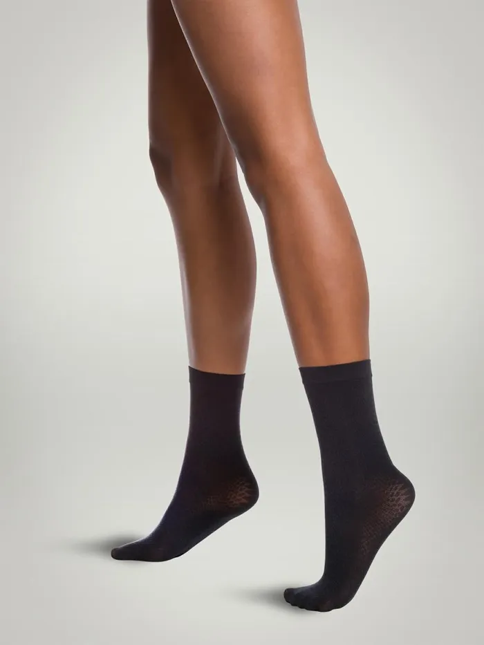 Croco Jacquard Socks Black Women Wolford Socks
