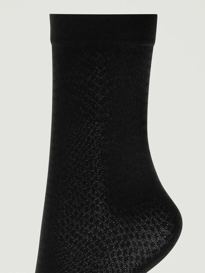 Croco Jacquard Socks Black Women Wolford Socks