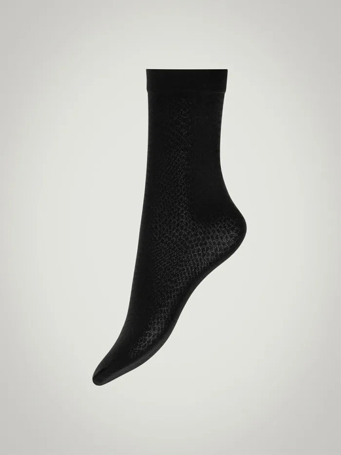 Croco Jacquard Socks Black Women Wolford Socks