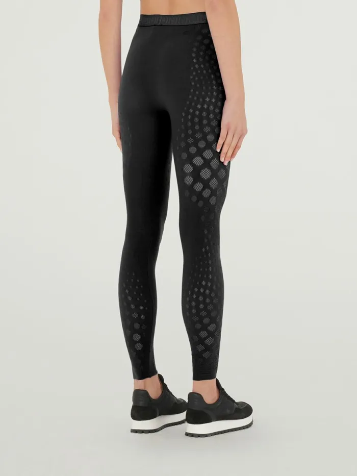 Dots Illusion Net Leggings Black Women Wolford Athleisure Leggings
