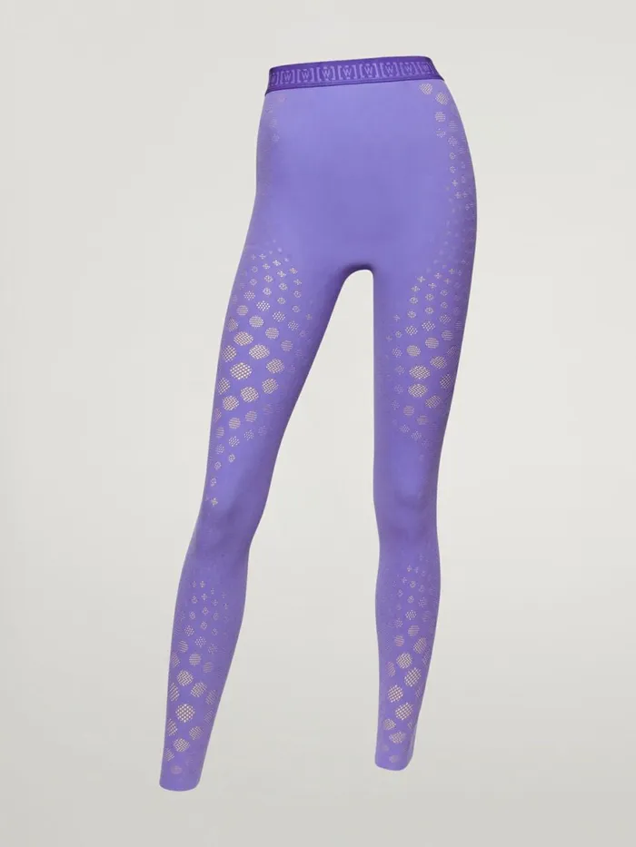 Dots Illusion Net Leggings Ultra Violet Women Wolford Athleisure Leggings