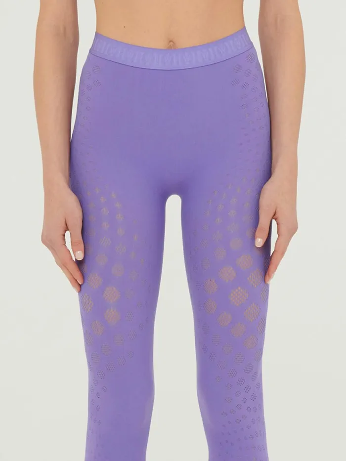 Dots Illusion Net Leggings Ultra Violet Women Wolford Athleisure Leggings