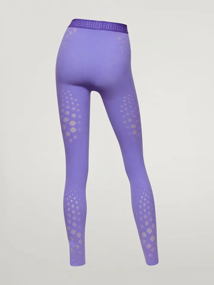 Dots Illusion Net Leggings Ultra Violet Women Wolford Athleisure Leggings