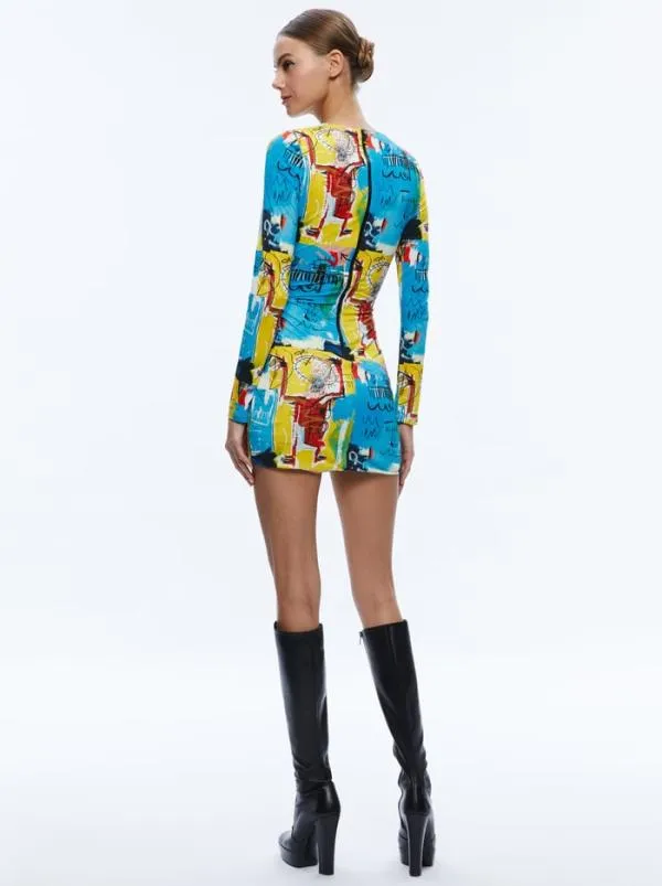 Dresses Women Alice Olivia AO X BASQUIAT DELORA MINI DRESS Untitled