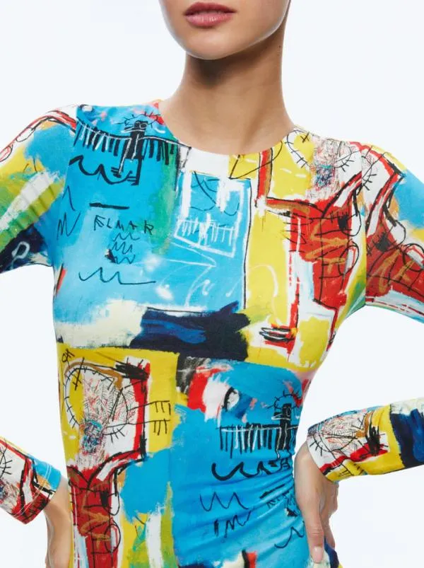 Dresses Women Alice Olivia AO X BASQUIAT DELORA MINI DRESS Untitled