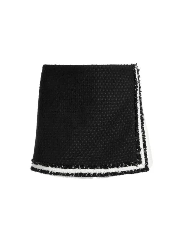 Dresses Women Alice Olivia DARMA CROSSOVER SKORT Blackoff White
