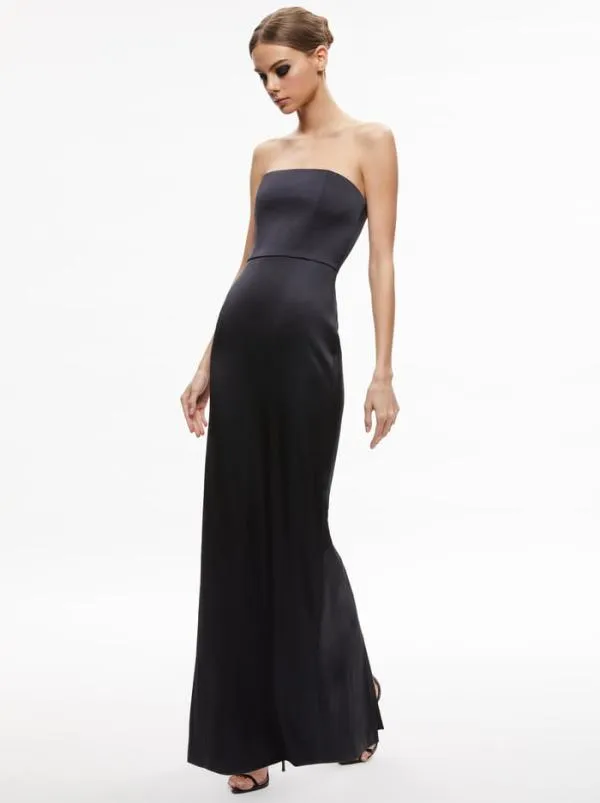 Dresses Women Alice Olivia DOREEN STRAPLESS MAXI DRESS Black