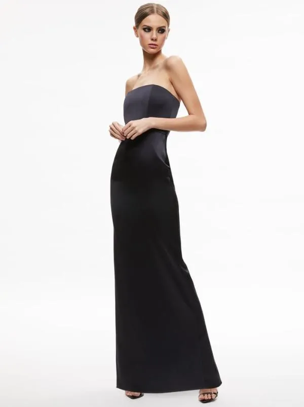 Dresses Women Alice Olivia DOREEN STRAPLESS MAXI DRESS Black