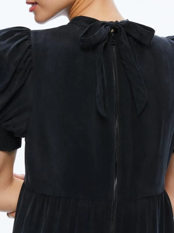 Dresses Women Alice Olivia DORINE PUFF SLEEVE MINI DRESS Black