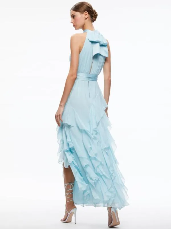 Dresses Women Alice Olivia EMELIA HALTER NECK GOWN Julep