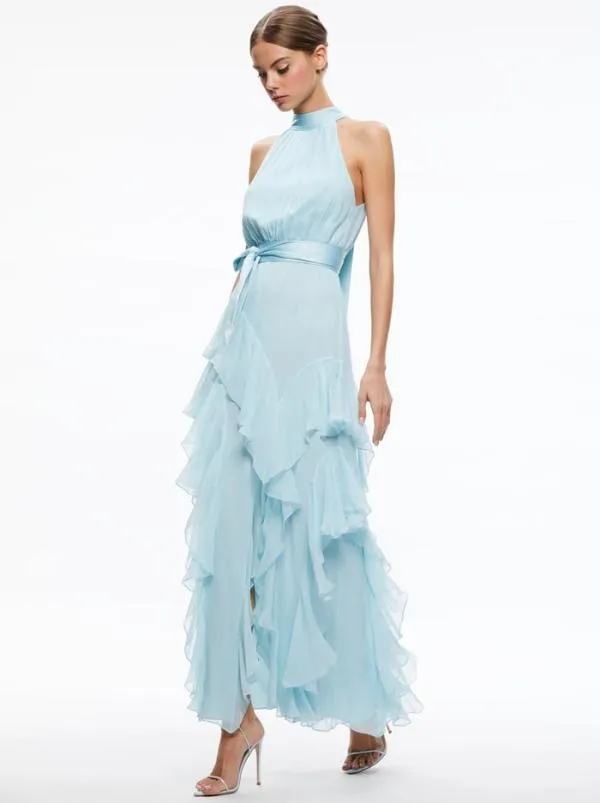 Dresses Women Alice Olivia EMELIA HALTER NECK GOWN Julep
