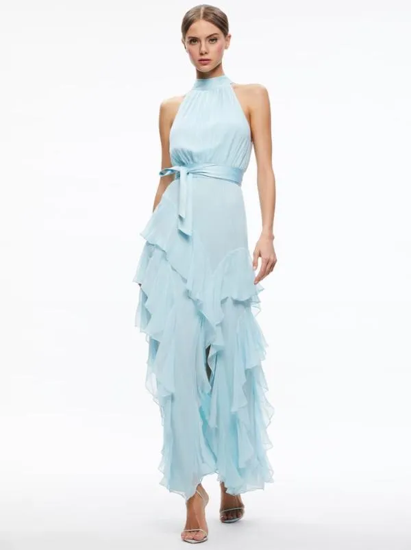 Dresses Women Alice Olivia EMELIA HALTER NECK GOWN Julep