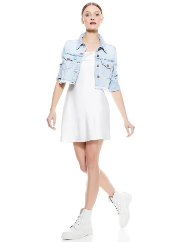 Dresses Women Alice Olivia HARMONY MINI SLIP DRESS Off White