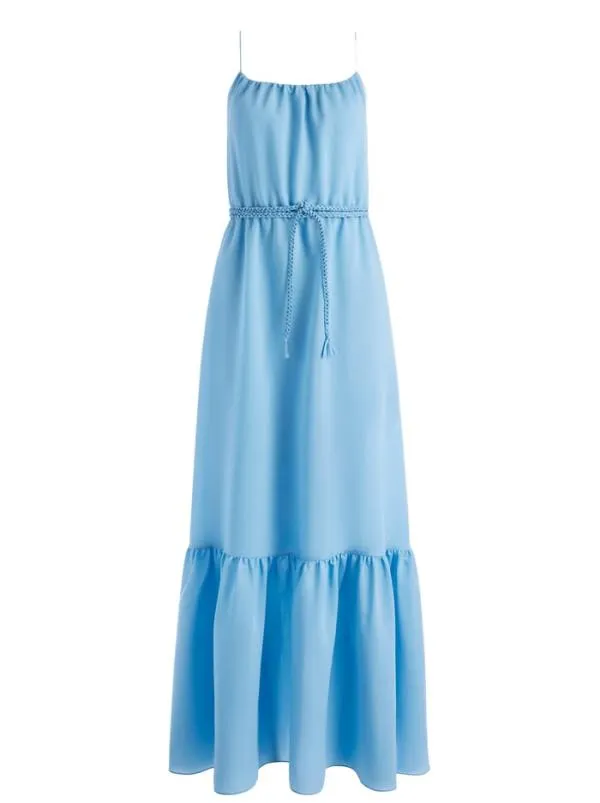Dresses Women Alice Olivia JAYDA SCOOP NECK BELTED MAXI DRESS Oxford Blue