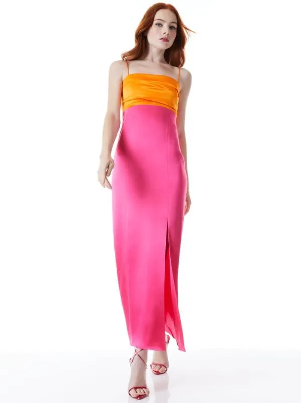 Dresses Women Alice Olivia LILITA MAXI DRESS Tangerinecandy