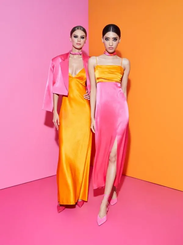 Dresses Women Alice Olivia LILITA MAXI DRESS Tangerinecandy