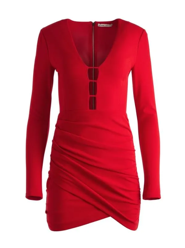 Dresses Women Alice Olivia LOMA CUT OUT MINI DRESS Perfect Ruby