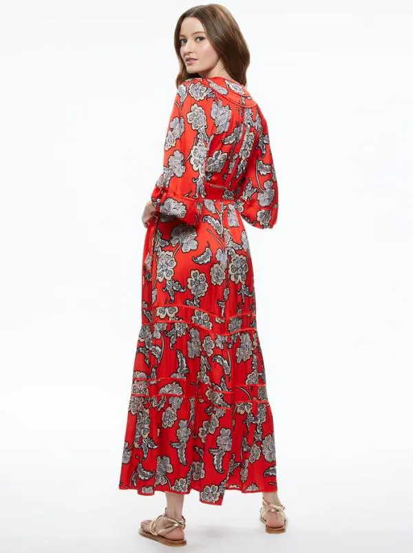 Dresses Women Alice Olivia LYLA BLOUSON SLEEVE TUNIC MIDI DRESS Landmark