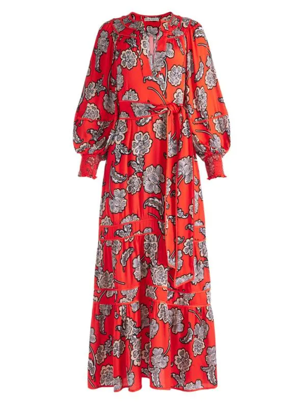 Dresses Women Alice Olivia LYLA BLOUSON SLEEVE TUNIC MIDI DRESS Landmark