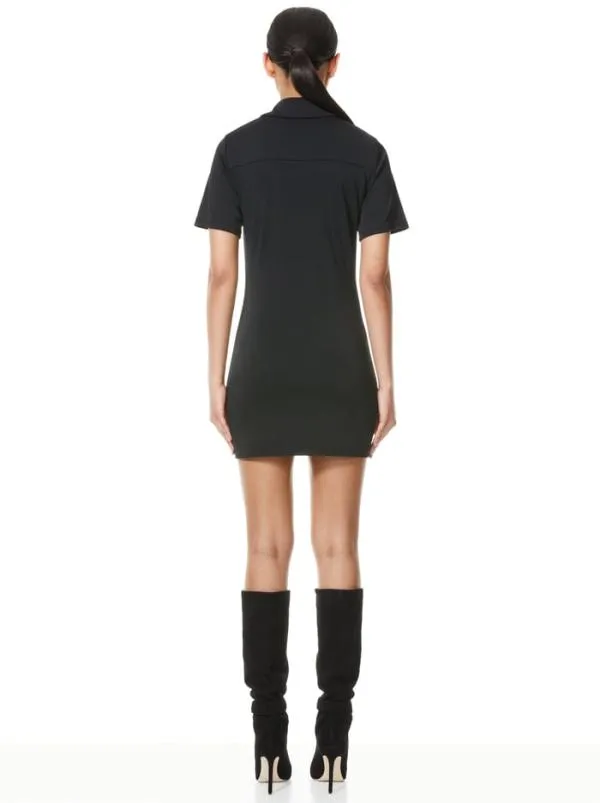 Dresses Women Alice Olivia MARSHA RUCHED POLO MINI DRESS Black