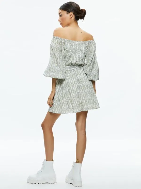 Dresses Women Alice Olivia MARY OFF SHOULDER MINI DRESS Republic Geo