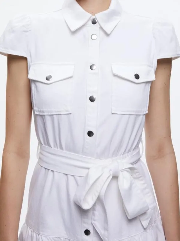 Dresses Women Alice Olivia MIRANDA MINI DENIM DRESS White