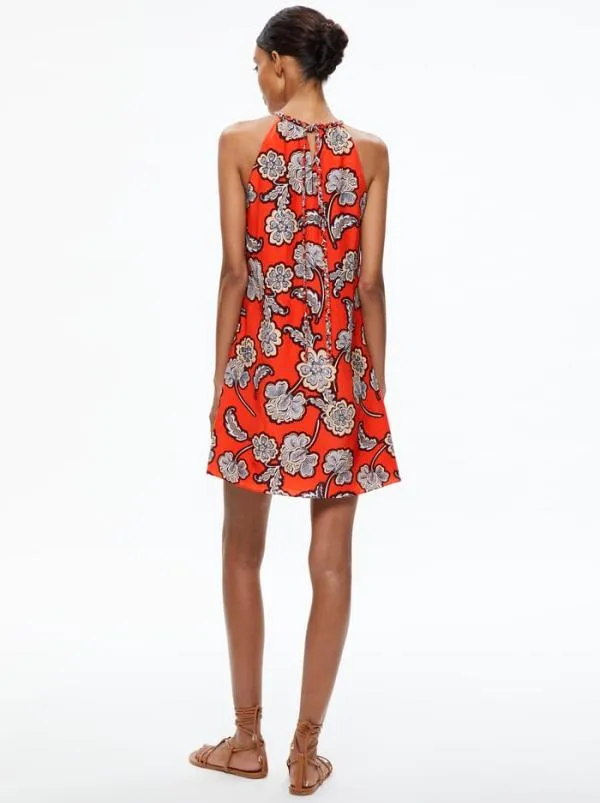 Dresses Women Alice Olivia QUINN BRAIDED HALTERNECK MINI DRESS Landmark
