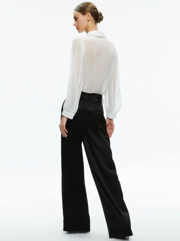 Dresses Women Alice Olivia ROANNE SHEER BLOUSE Off White