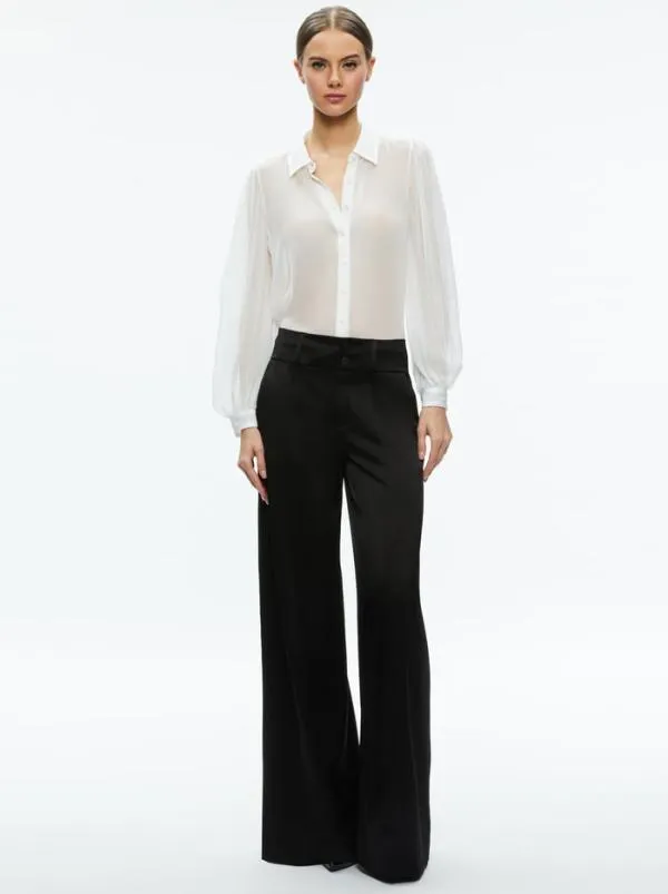 Dresses Women Alice Olivia ROANNE SHEER BLOUSE Off White
