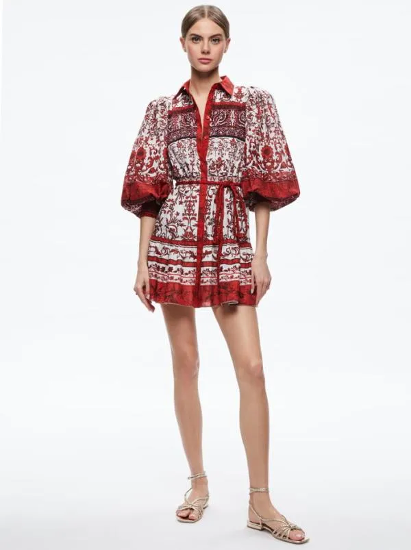 Dresses Women Alice Olivia TIFFIE PUFF SLEEVE MINI DRESS Fatal Attraction Off White Dresses Women Alice Olivia TIFFIE PUFF SLEEVE MINI DRESS Fatal Attraction Off White