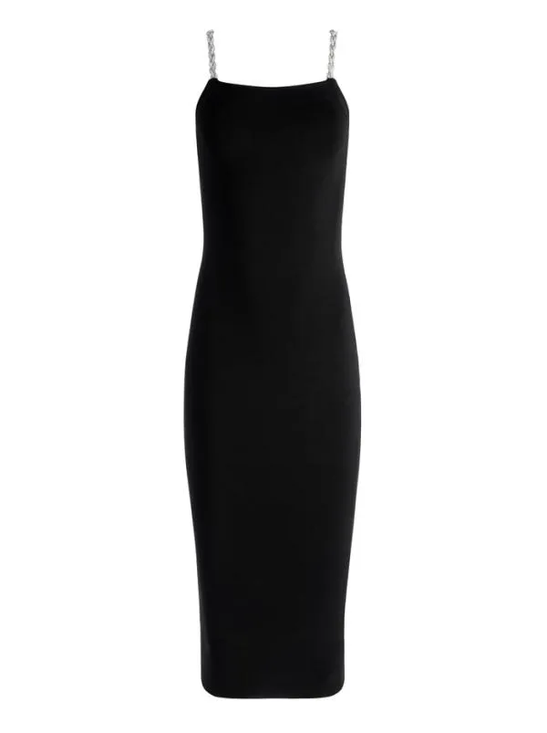 Dresses Women Alice Olivia VALDA EMBELLISHED STRAP DRESS Black