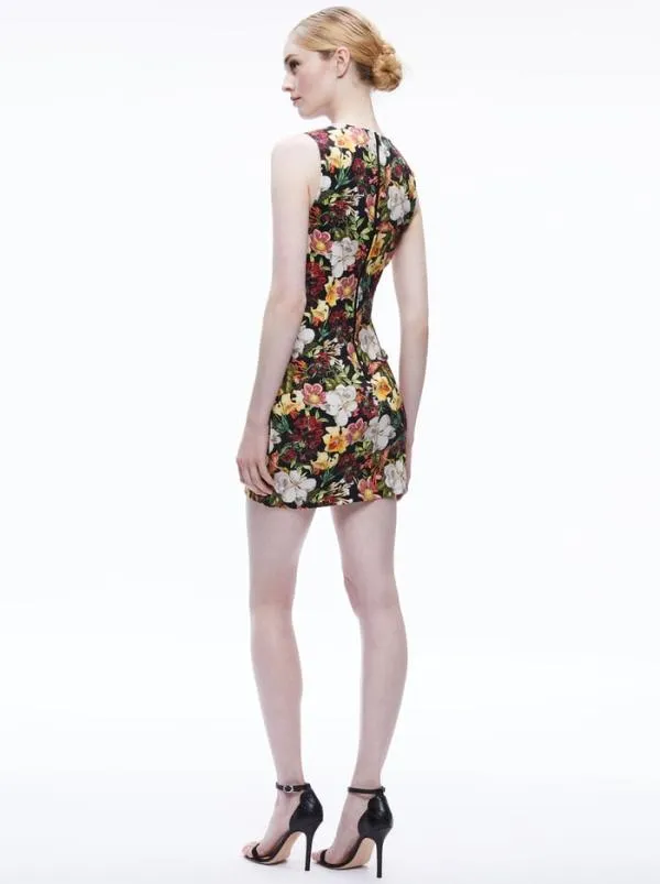 Dresses Women Alice Olivia WYNELL MINI DRESS Juniper Floral Black