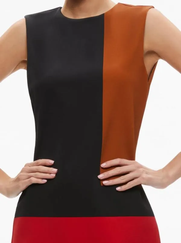 Dresses Women Alice Olivia WYNELL MINI DRESS Multi Colorblock