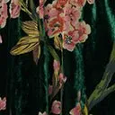 Emerald and Cherry Blossom Velvet Cape Maxi Dress DressesPlus Unique Vintage Midi and Maxi