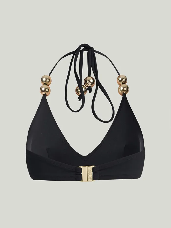 Essentials and Goldbubbles Top Black Women Wolford Swimwear