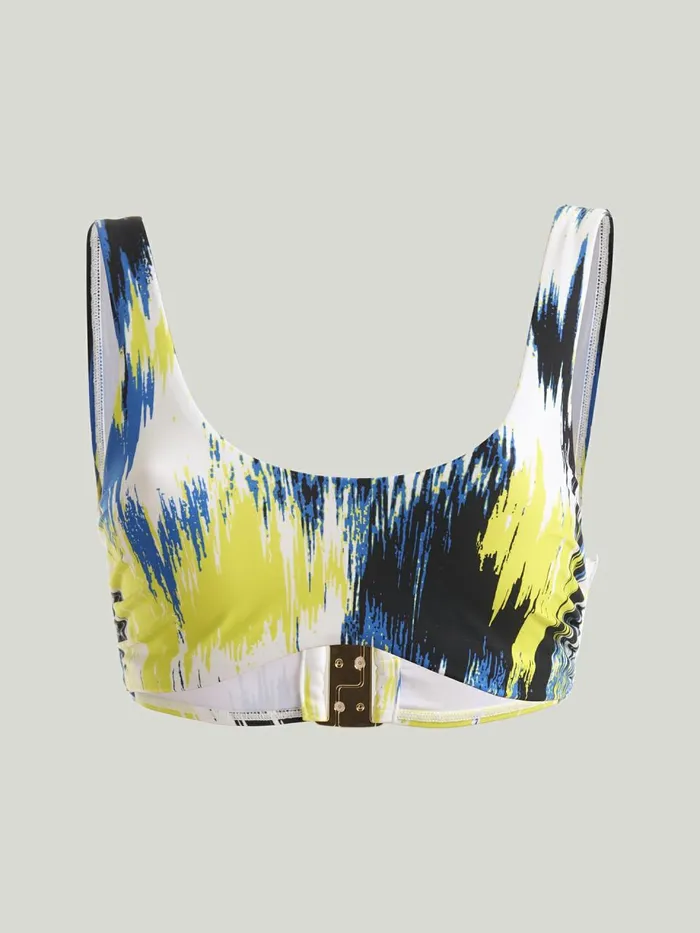 Essentials Bikini Top Citron Print Women Wolford Swimwear