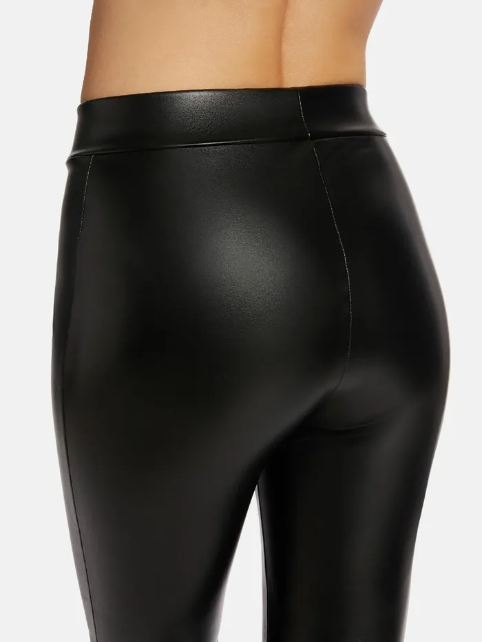 Estella Leggings 8211 Faux Leather Black Women Wolford Trousers and Jumpsuits