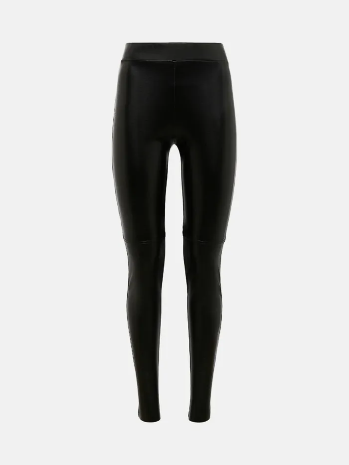 Estella Leggings 8211 Faux Leather Black Women Wolford Trousers and Jumpsuits