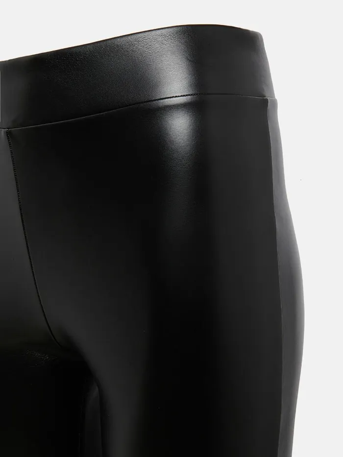 Estella Leggings 8211 Faux Leather Black Women Wolford Trousers and Jumpsuits