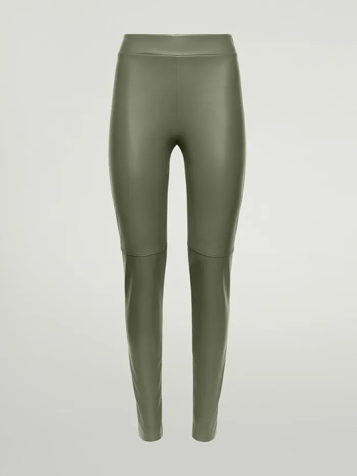 Estella Leggings 8211 Faux Leather Dusty Green Women Wolford Fashion Leggings