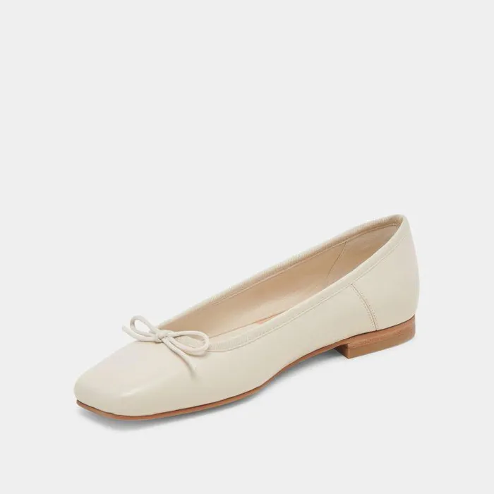 Flats and Loafers Shop Dolce Vita Anisa Ballet Flats Creme Crinkle Patent Creme Crinkle Patent