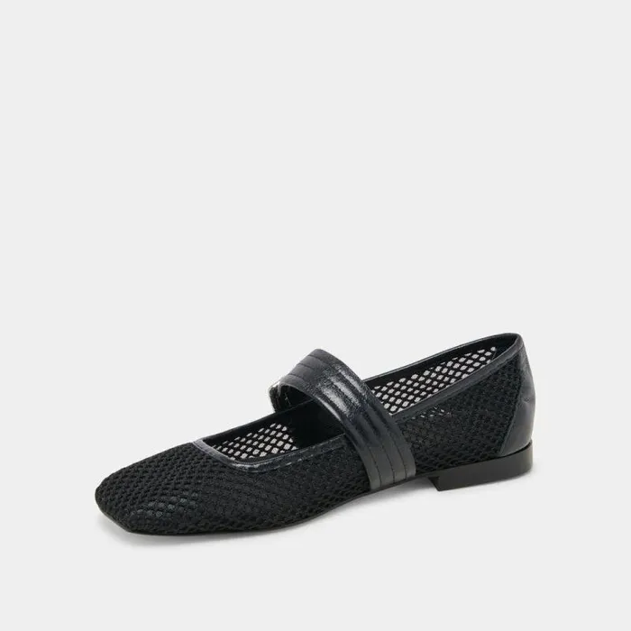 Flats and Loafers Shop Dolce Vita Arora Ballet Flats Onyx Woven Mesh Onyx Woven Mesh