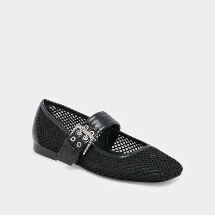 Flats and Loafers Shop Dolce Vita Arora Ballet Flats Onyx Woven Mesh Onyx Woven Mesh