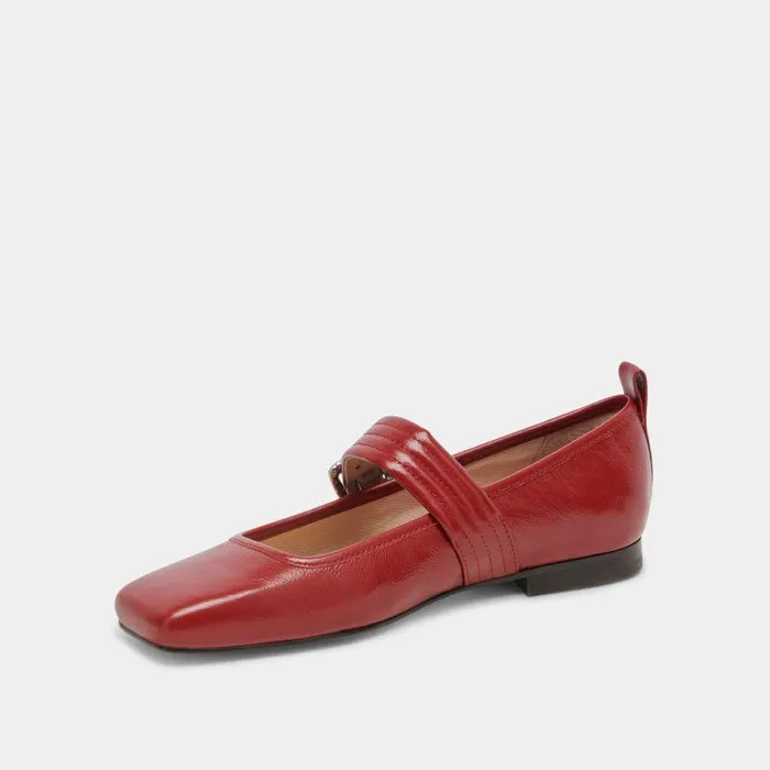 Flats and Loafers Shop Dolce Vita Arora Ballet Flats Red Crinkle Patent Red Crinkle Patent