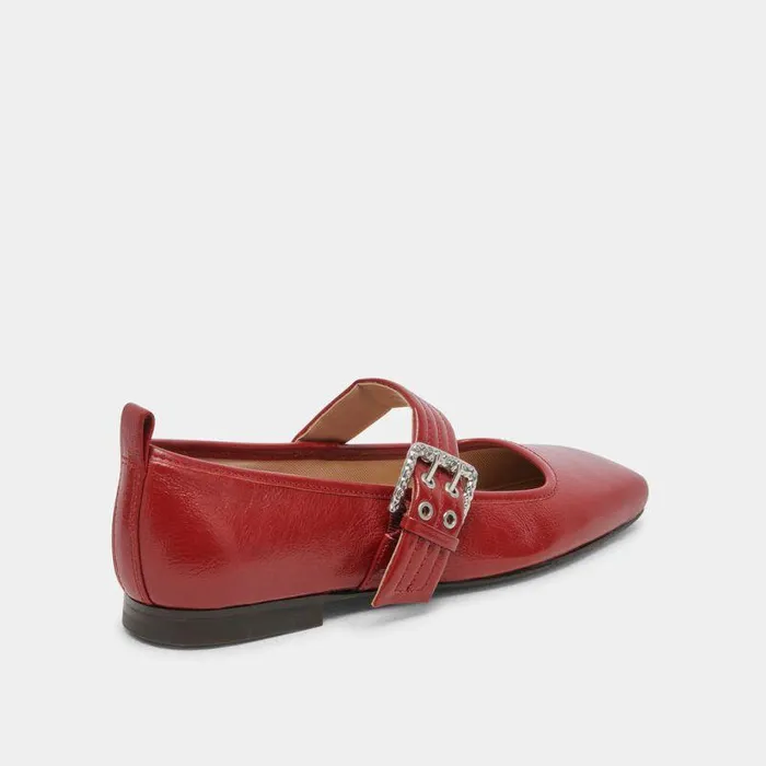 Flats and Loafers Shop Dolce Vita Arora Ballet Flats Red Crinkle Patent Red Crinkle Patent