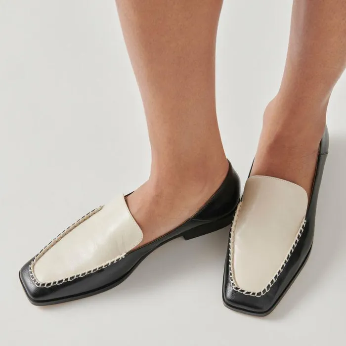 Flats and Loafers Shop Dolce Vita Beny Flats White Black Crinkle Patent Women039s White Black Flats White Black Crinkle Patent