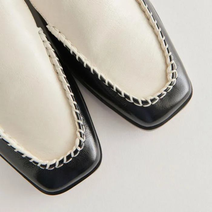 Flats and Loafers Shop Dolce Vita Beny Flats White Black Crinkle Patent Women039s White Black Flats White Black Crinkle Patent