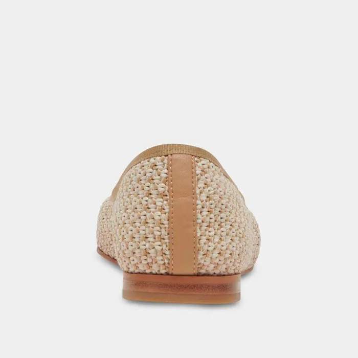 Flats and Loafers Shop Dolce Vita Cacy Ballet Flats White Natural Raffia White Natural Raffia