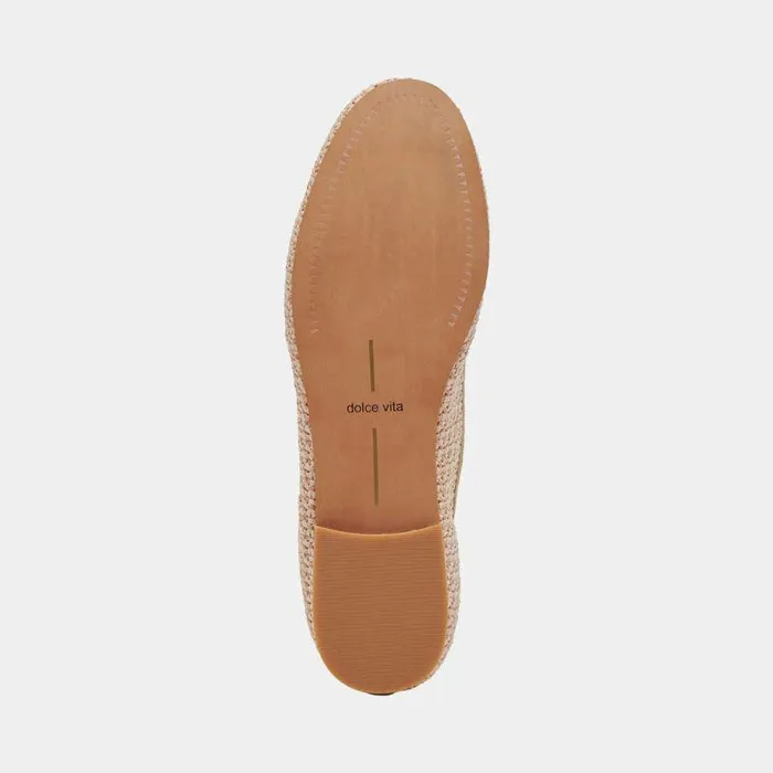 Flats and Loafers Shop Dolce Vita Cacy Ballet Flats White Natural Raffia White Natural Raffia