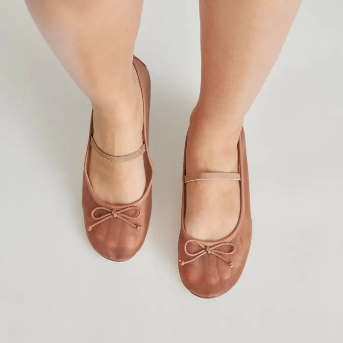 Flats and Loafers Shop Dolce Vita Cadel Ballet Flats Cider Mesh Cider Mesh